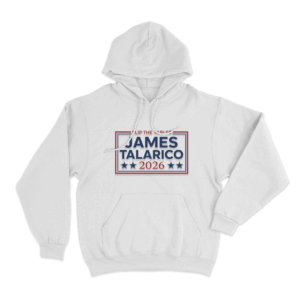 Flip The Tables James Talarico 2026 Unisex Hoodie White